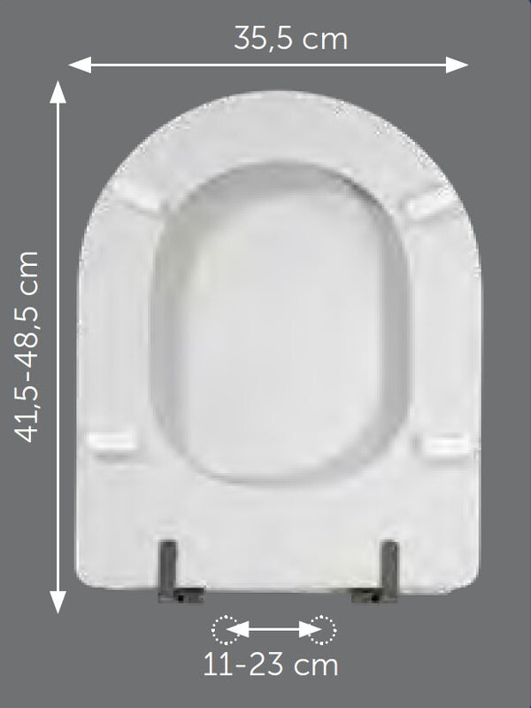 Sedile compatibile Ceramica Dolomite Quadrarco bianco europeo
