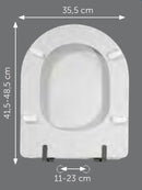 Sedile compatibile Ceramica Dolomite Quadrarco bianco europeo