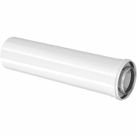 Bosch Junkers prolunga 80/125 mm x 0,5 m in PP/met bianco