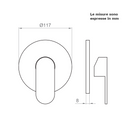 Set esterno incasso doccia Ercos Versilia BTVERCIN05 senza deviatore