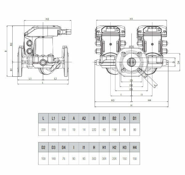 Dab Evoplus Small D 80/220.32 M circolatore elettronico gemellare 130 W