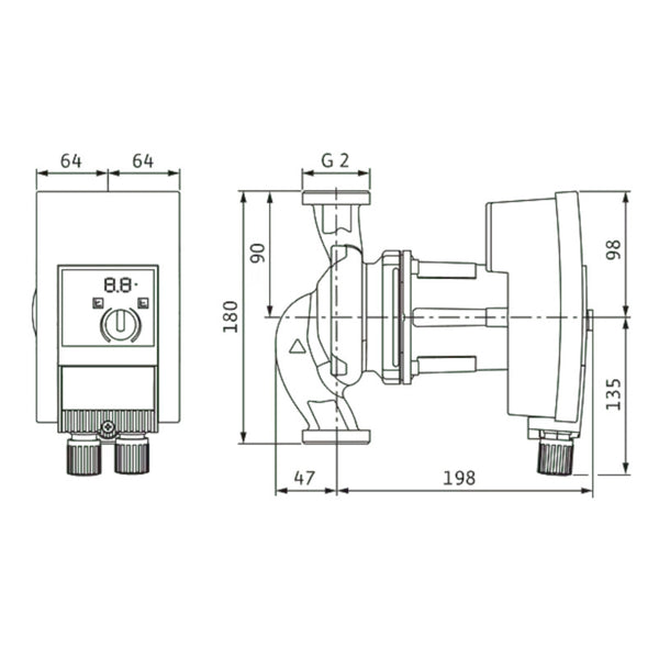 Wilo YONOS MAXO 30/0,5-12 pompa di circolazione 180 mm 0,23 kW 2"