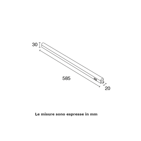 Plafoniera tubo a LED Century Speedy SPD-086030 60 cm 8W 3000K