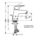 Miscelatore lavabo 70 Logis 71170000 Hansgrohe con piletta