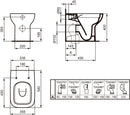 Ideal Standard i.life A vaso a terra filo parete RimLS+ scarico traslato bianco europeo T463101
