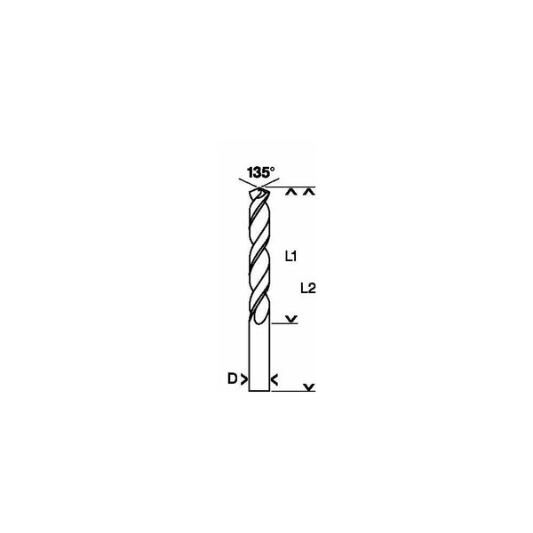 Bosch punta per metallo HSS-Co, DIN 338 8 x 75 x 117 mm
