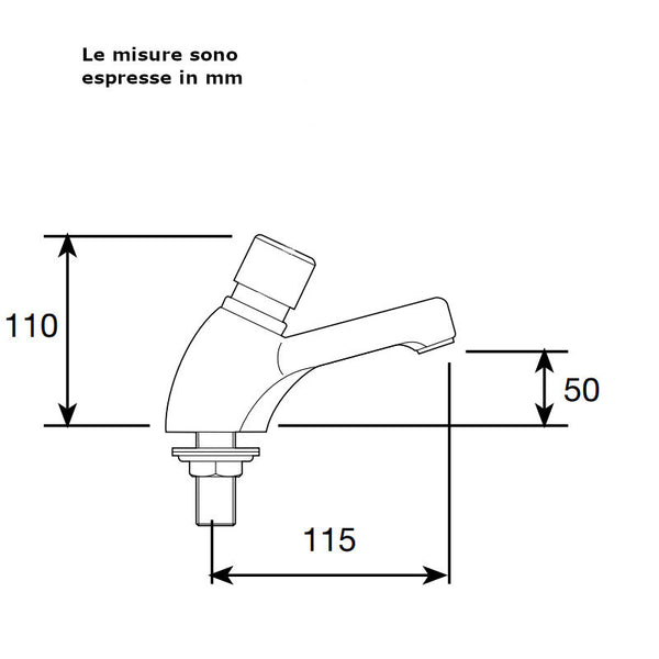 Miscelatore lavabo Magic R710 River con pulsante