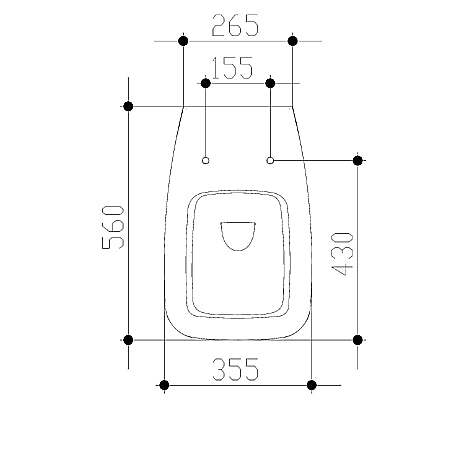 Ideal Standard 21 Vaso a terra filo parete con sedile soft