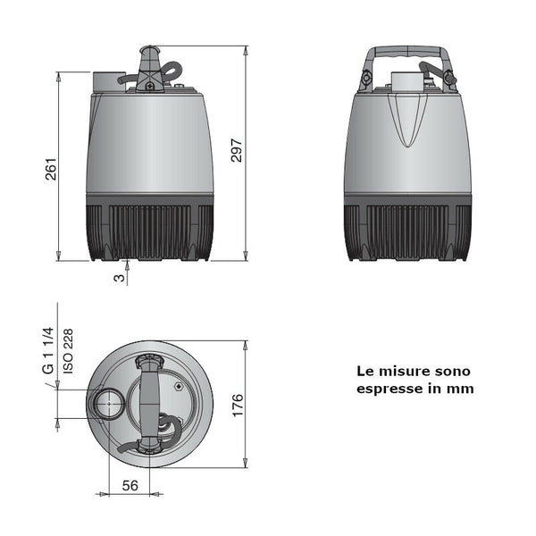 Calpeda GXM ZERO pompa sommergibile multistadio aspirazione fino a 1 mm 0,25 kW 76U01000000