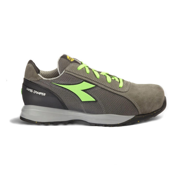 Diadora scarpa bassa GLOVE MDS TEXT LOW S1PS FO HRO SR grigio carbone / verde fluo