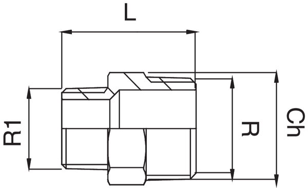 Nipple ridotto filettato MM in ottone OT5521 Frabo