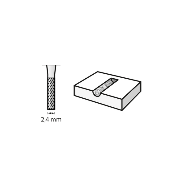 Fresa in carburo di tungsteno Dremel 9902 2,4 mm