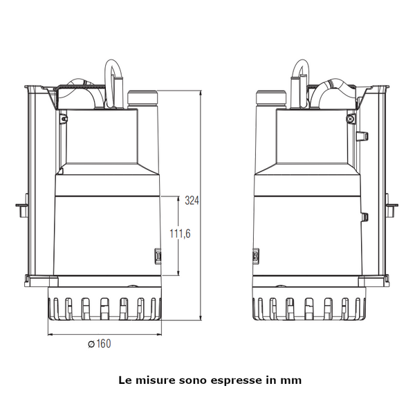 Dab NOVA UP 600 M-AE pompa elettronica automatica sommergibile drenaggio 0,52 kW