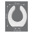 Sedile universale disabili 10 cm solo seduta resina RPC bianco europeo