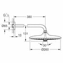 Grohe soffione doccia Euphoria 260 con braccio 38 cm