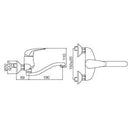 Paffoni Duemila mix lavello a muro tubo serpente orientabile cromo
