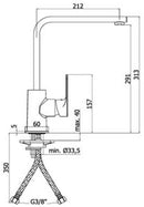 Paffoni Sly mix lavello canna alta piatta cromo