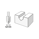 Fresa Dremel 640 alluminio HSS 6,4 mm