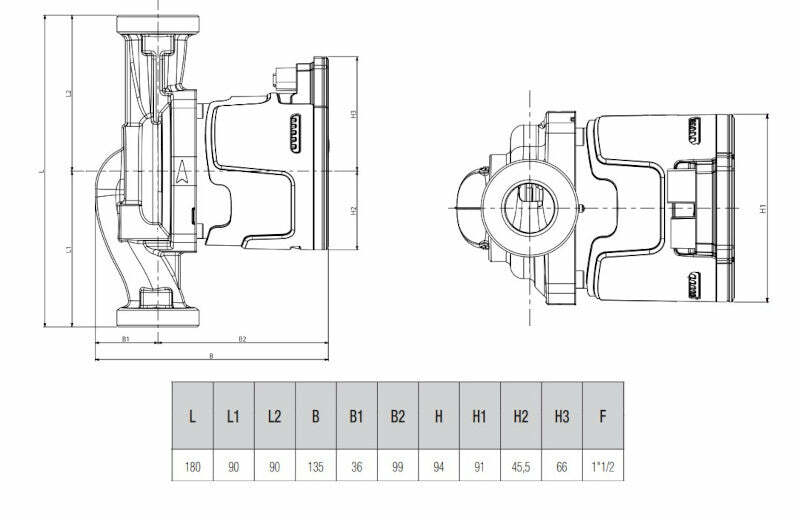 Dab Evosta 2 20-105/180 SOL circolatore elettrico impianti solari, attacchi 1"1/2