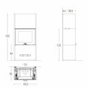 Piazzetta DAVOS MC 80/64 BL stufa caminetto a legna 11 kW