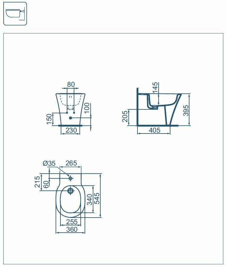 Connect Air New Bidet a terra E233401