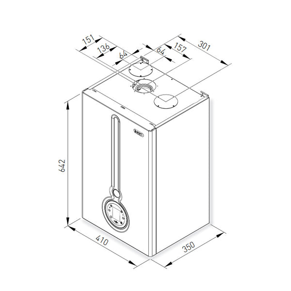 Caldaia istantanea a condensazione Combi-Tech R2K 34 Radiant da 34 kW