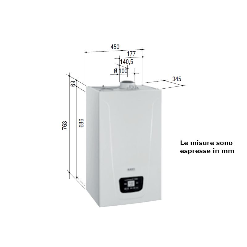 Caldaia a condensazione Luna Duo-Tec E 24 Baxi A7720025