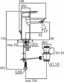 Ideal Standard CERAMIX miscelatore lavabo con portata massima di 5 litri al minuto