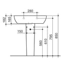 Ceramica Dolomite MIA Lavabo sospeso 68 x 48 cm