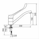 Nobili Ausili Sanitari miscelatore lavello leva clinica cromo