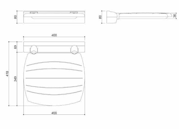 Ponte Giulio Tecno seggiolino ribaltabile per doccia bianco latte