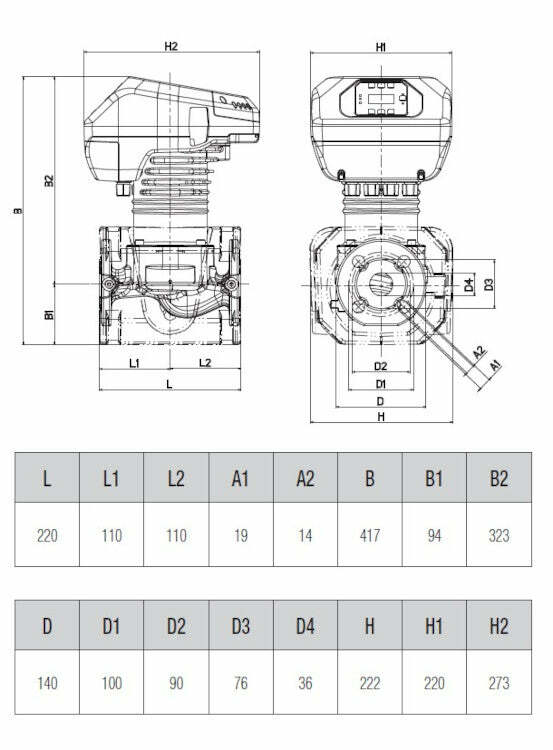 Dab Evoplus B 120/220.32 M, circolatore singolo, prevalenza 12.1 m, 340 W