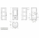 Piazzetta P220 C stufa a pellet 8,5 kW scarico posteriore