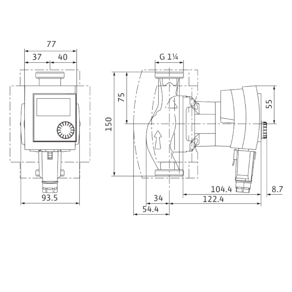 Wilo Stratos PICO-Z 20/1-6 PN 10 pompa di ricircolo elettronica acqua potabile 1"1/4 4216471