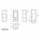 Piazzetta P220 C W/B TOP stufa a pellet 8,5 kW scarico superiore e basamento