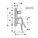 Hansgrohe Talis E miscelatore vasca ad incasso 71745000 cromo