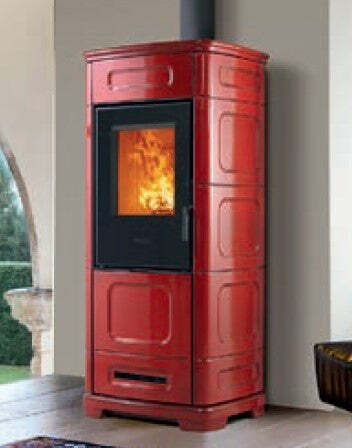 Piazzetta E228 C stufa ibrida 8 KW con bocchetta frontale e scarico superiore