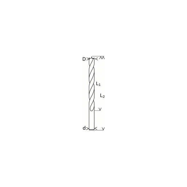 Bosch punta elicoidale per legno 3 x 33 x 61 mm, diametro 3 mm
