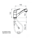 Miscelatore lavello BTKIMCLA03 Ercos con doccetta estraibile