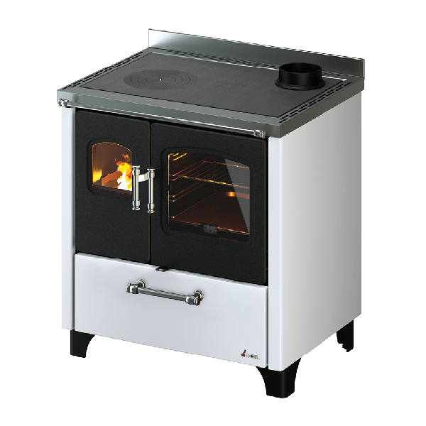 Cadel Smart 80 cucina a legna, rivestimento metallo