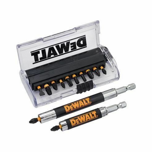 DeWalt Set 12 Pezzi Inserti Impact Torsion + 2 Adattatori Magnetici Con Guida - 14 pezzi