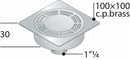 OMP piletta sifoide per scarico a pavimento quadra 100 x 100 mm