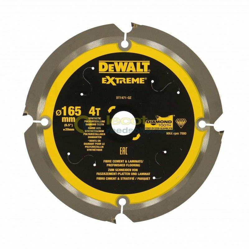 DeWalt Lama Per Fibrocemento 165 x 20 mm (4 denti)