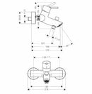 Hansgrohe Talis miscelatore vasca per installazione a vista cromo