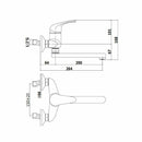 Paffoni Nettuno Due miscelatore lavello a muro cromo