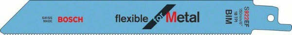 Bosch Flexible for Metal S 922 EF lama per sega universale BIM, stradata, fresata, set 5 pezzi