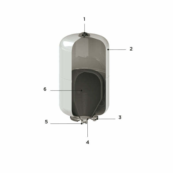 Cimm vaso espansione membrana intercambiabile ACS CE da 24 litri