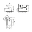 Bidet a terra monoforo Blend Cube T368901 Ideal Standard bianco lucido