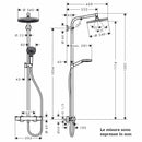 Colonna doccia Showerpipe Crometta S 240 Hansgrohe 27267000 miscelatore termostatico
