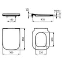 Ideal Standard i.life A copriwater slim a chiusura rallentata bianco europeo T481301